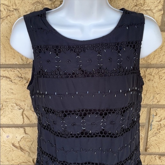Banana Republic embellished Navy Blue Tank career Small - Picture 6 of 12